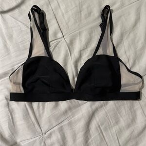 Victoria's Secret Black and Cream Sheer Bra